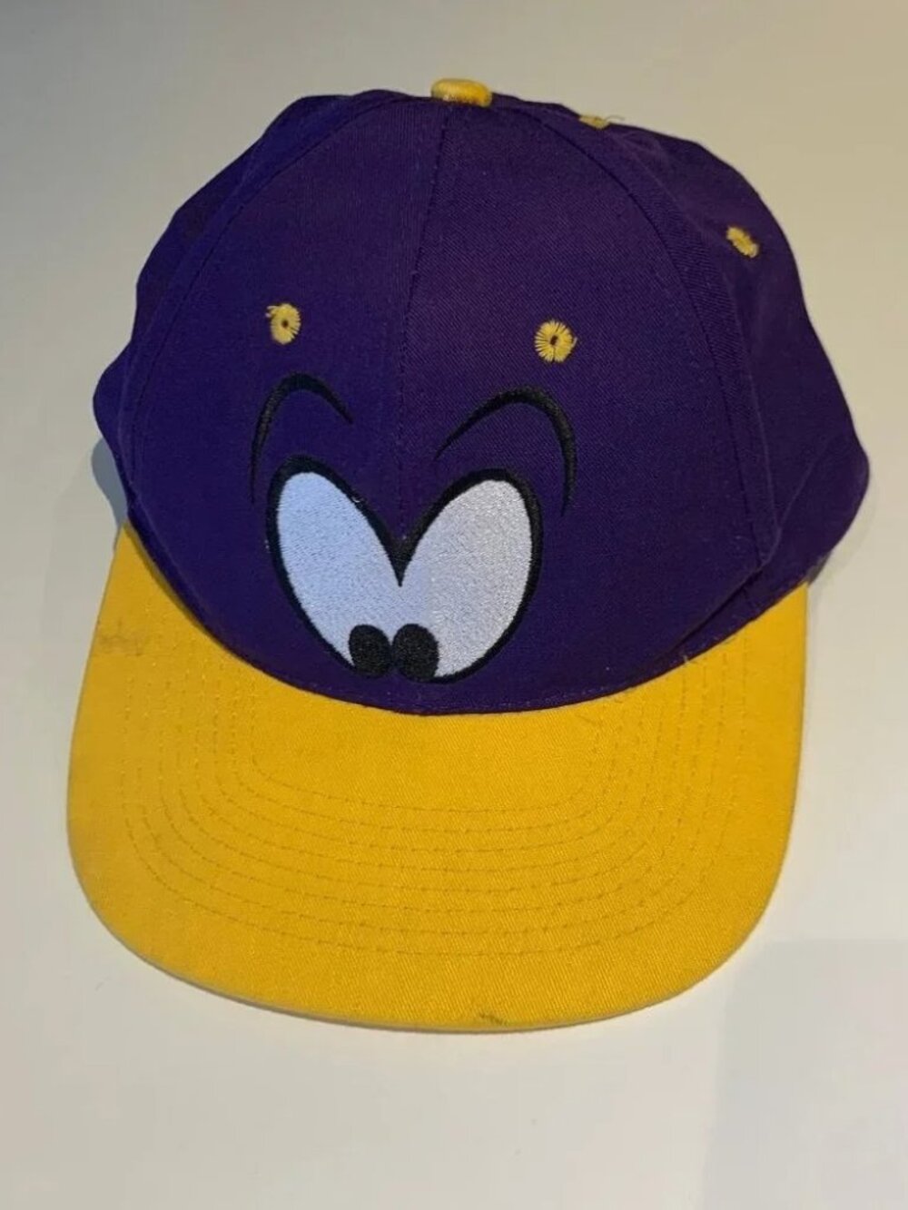Vintage Six Flags 1997 Looney Tunes Road Runner Snapback purple Yellow
